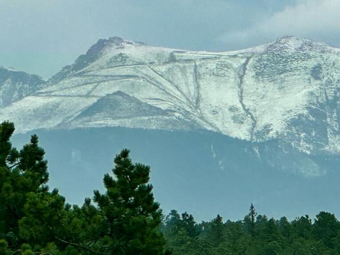 Late season snow and new weather station for Pikes Peak